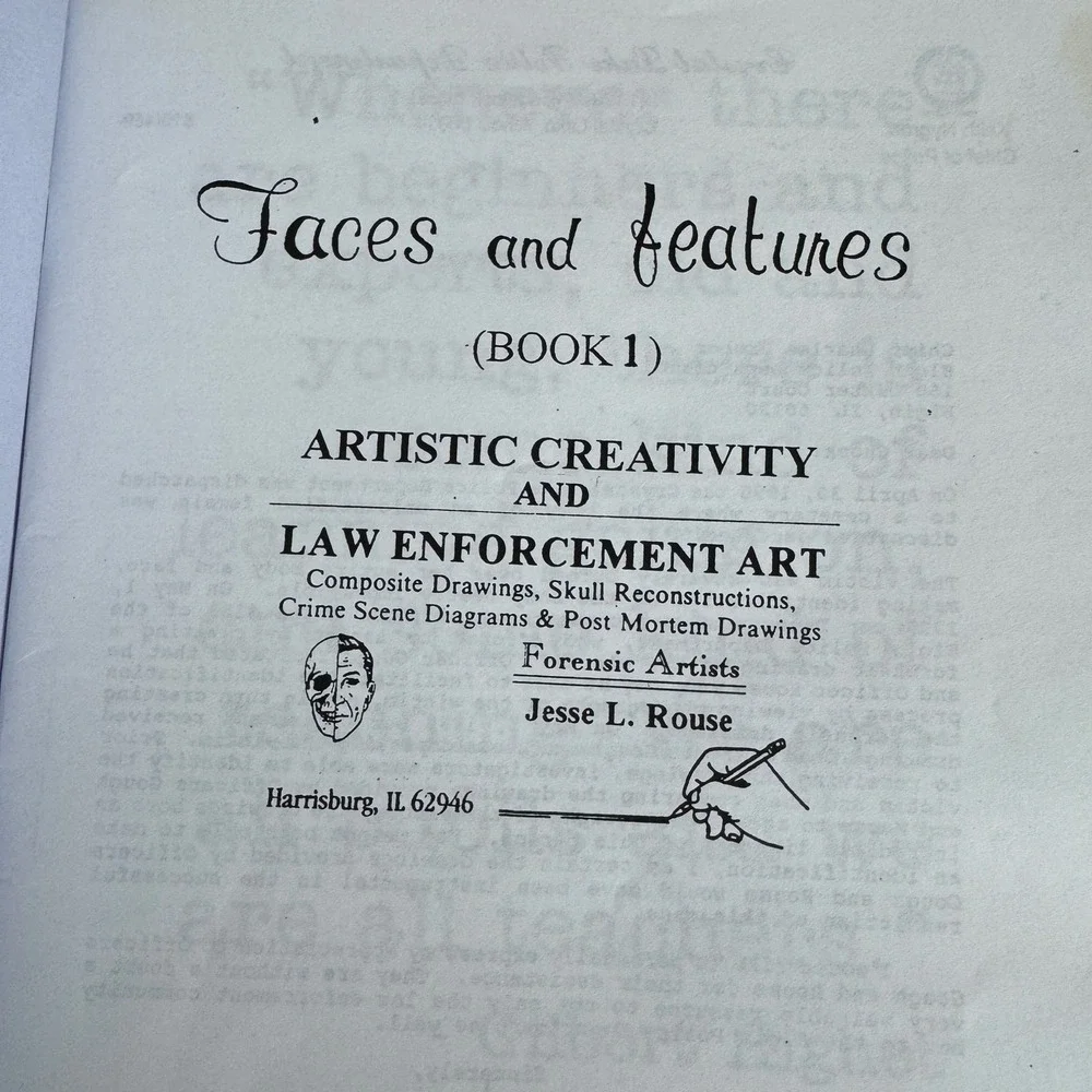 Faces and Features Book 1 Binder Booklets Law Enforcement Art Jesse‎ Rouse